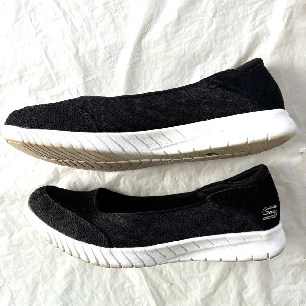 Skechers Wave Lite Memory Foam slip on Walking sneakers Shoes SZ 8 Worn 1X